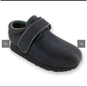 Pedors Classic Black Orthopedic Stretch Shoes Adjustable Strap Unisex Wide